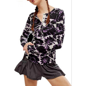 Free People Movement Rally Printed Layer Size Small Garden Floral Lilac